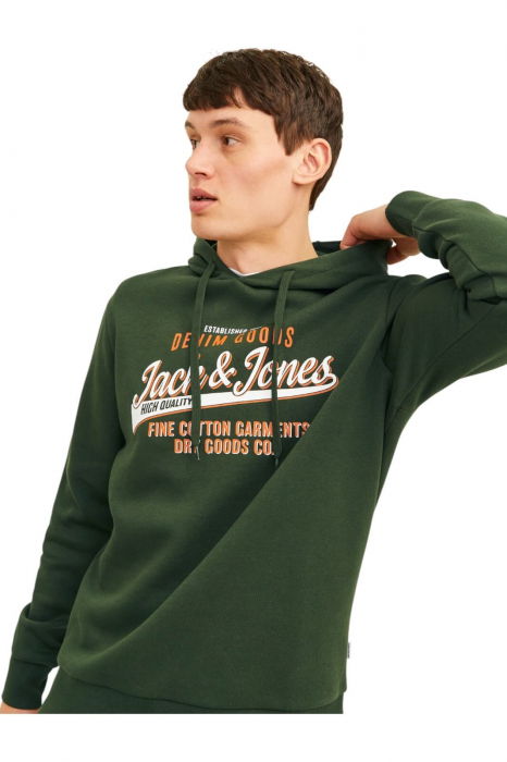 Hanorac JACK &JONES Logo 2 Colours - 12255617-Kombu Green [3]