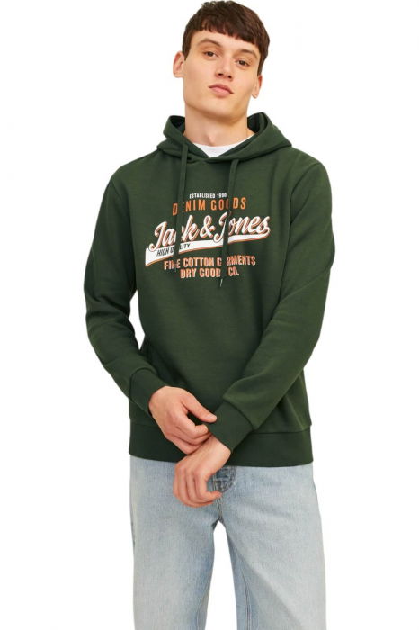 Hanorac JACK &JONES Logo 2 Colours - 12255617-Kombu Green [1]