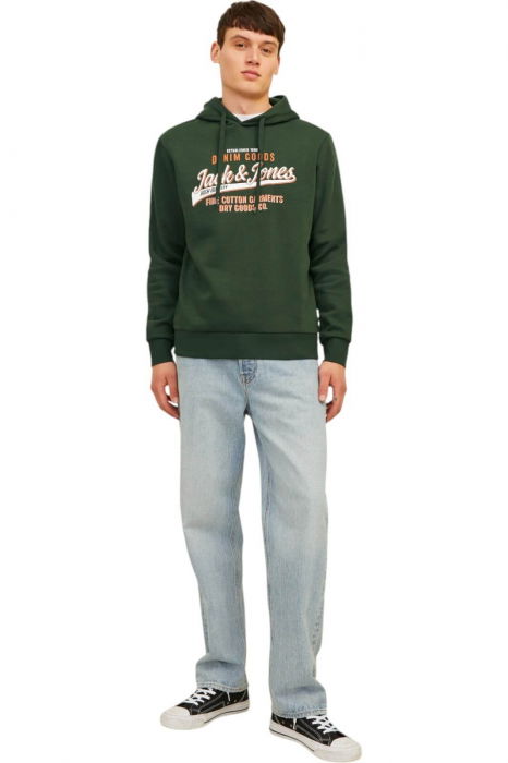 Hanorac JACK &JONES Logo 2 Colours - 12255617-Kombu Green [4]