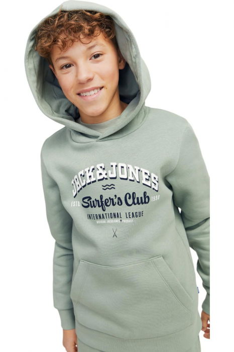 Hanorac JACK &JONES Logo 2 Colours JNR - 12258823-Iceberg Green [4]