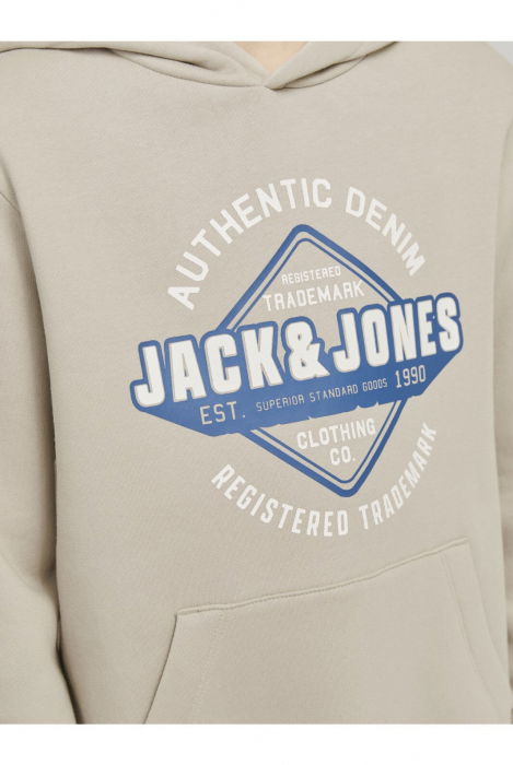 Hanorac JACK &JONES Logo Sweat Hood JNR - 12258823-Moonbeam [3]