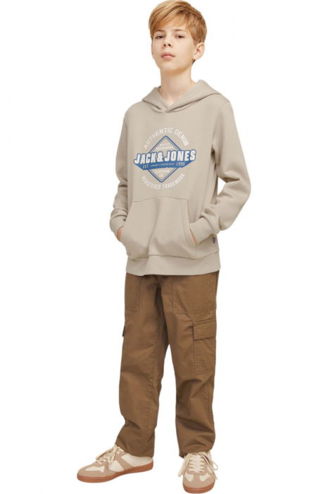 Hanorac JACK &JONES Logo Sweat Hood JNR - 12258823-Moonbeam [5]