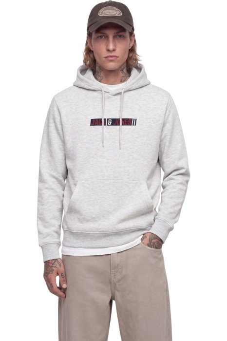 Hanorac JACK &JONES Munk Sweat Hood - 12298432-White Melange [1]