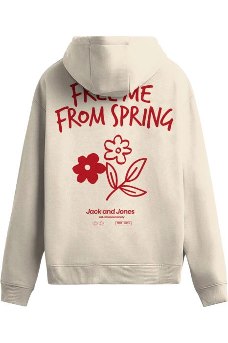 Hanorac JACK &JONES Object Sweat Hood Smu - 12297868-Antique White [2]