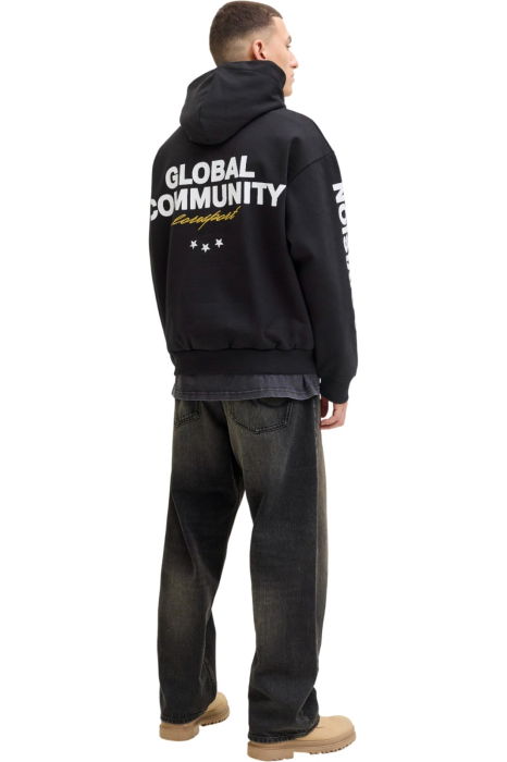 Hanorac JACK &JONES Pulse Printed Hood - 12286599-Black [2]