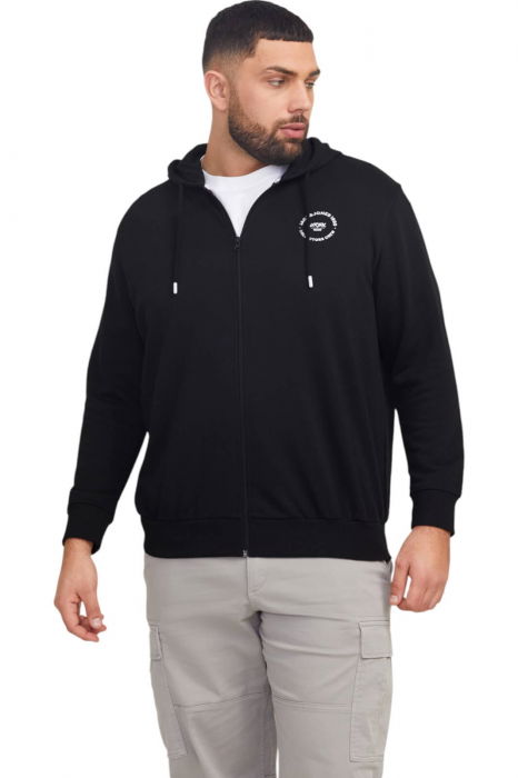 Hanorac JACK &JONES Simon Hood FZ PLS - 12274349-Black [1]