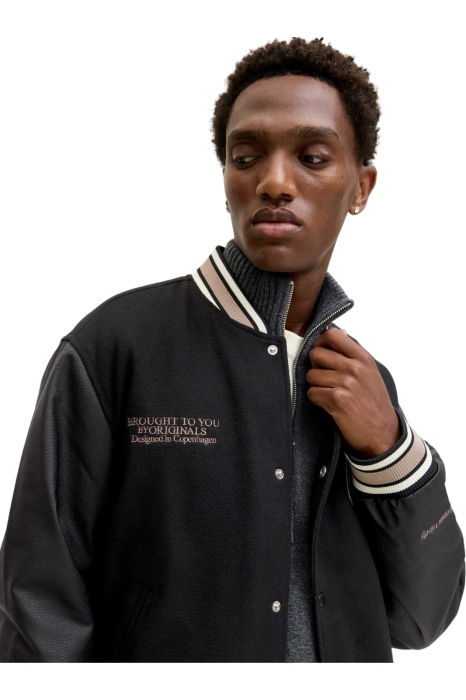 Jacheta JACK &JONES Meadows College Bomber - 12282958-Black [5]
