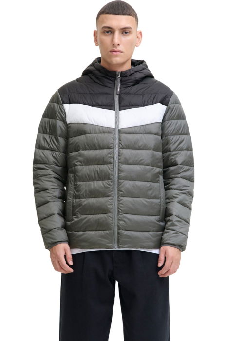Jacheta JACK &JONES West Light Puffer Hood - 12283196-Castlerock [1]