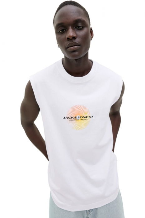 Maiou JACK &JONES Alma Sleeveless Crew - 12276950-Bright White [4]