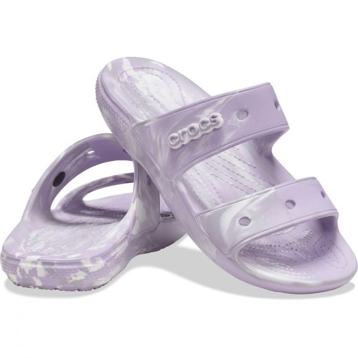 Papuci Crocs Classic Marbled Sandal - 207701-5PT [3]