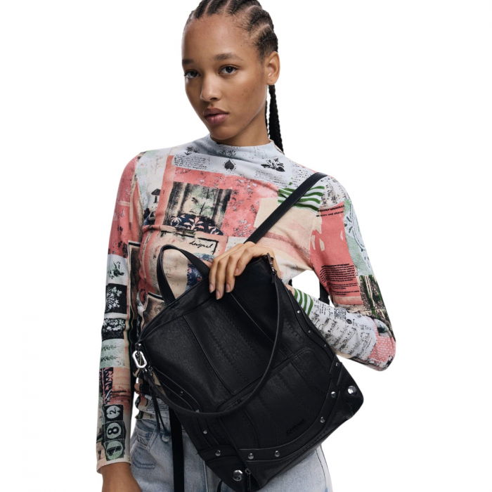 Rucsac Desigual Embro Patch Pretoria Mini Black 7L - 25WAKP24-2000 [6]