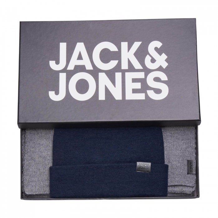 Set cadou JACK &JONES Beanie & Scraf - 12163827-Navy Blazer [2]