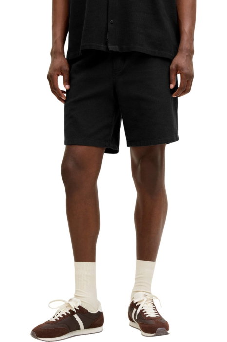 Short JACK &JONES Aiden Waffle Resort - 12295862-Black [1]