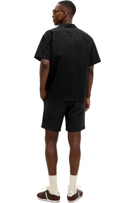 Short JACK &JONES Aiden Waffle Resort - 12295862-Black [2]