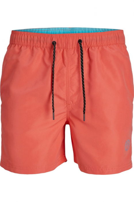 Short JACK &JONES Fiji Swim Solid - 12225961-Hot Coral [1]