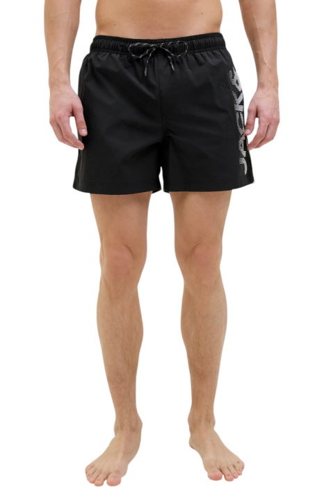 Short JACK &JONES Maui Swim Slice Logo AKM SN - 12275129-Black [1]