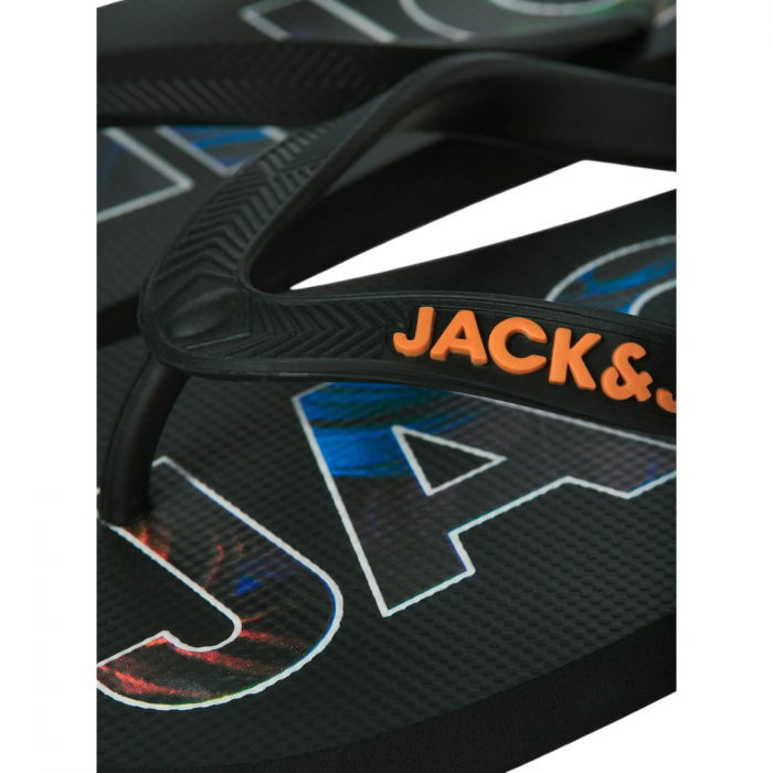 Slapi JACK &JONES Logo Palm Print - 12230642-Anthracite [3]