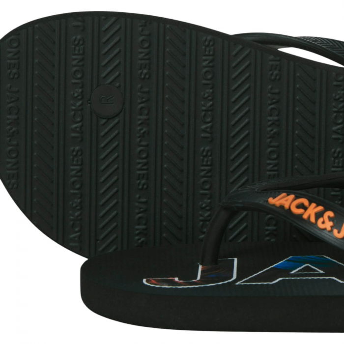 Slapi JACK &JONES Logo Palm Print - 12230642-Anthracite [5]