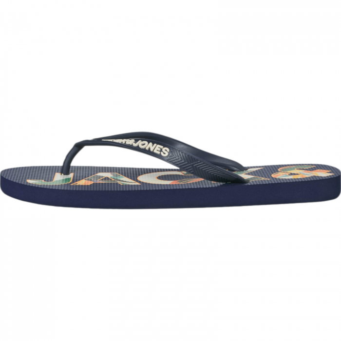 Slapi JACK &JONES Logo Palm Print - 12230642-Medieval Blue [2]