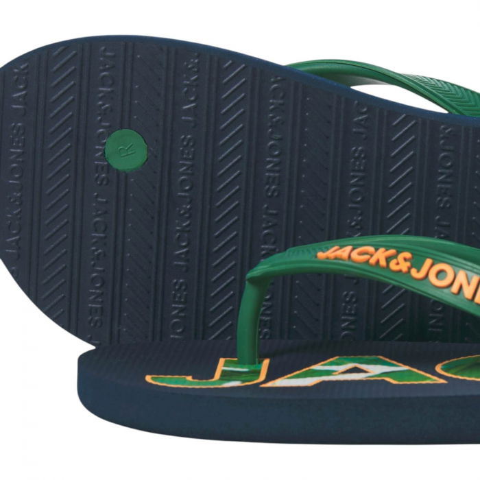 Slapi JACK &JONES Logo Palm Print - 12230642-Navy Blazer [5]