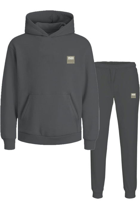 Trening JACK &JONES Drive Sweat Hood Set PLS - 12293268-Asphalt [1]