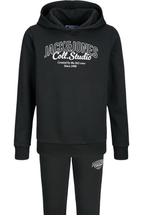 Trening JACK &JONES Makoto Hood Set JNR - 12287777-Black [5]