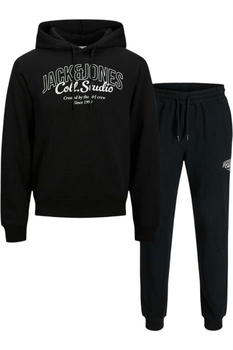 Trening JACK &JONES Makoto Sweat Hood Set Mp - 12287655-Black [1]