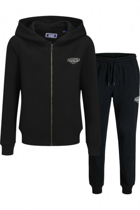 Trening JACK &JONES Makoto Zip Hood Set JNR - 12287813-Black [1]