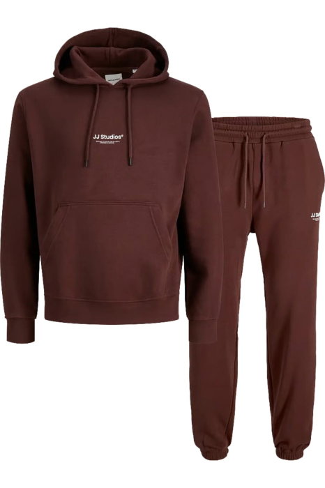 Trening JACK &JONES Soho Sweat Hood Set Mp - 12288673-Bitter Chocolate [1]