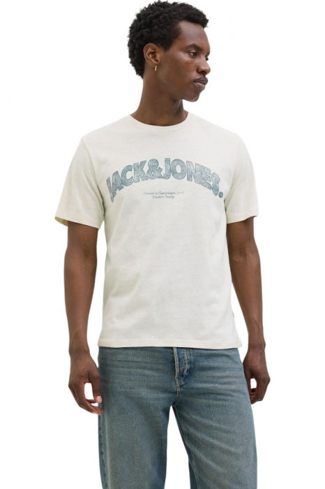 Tricou JACK &JONES Almeria Bold Branding - 12276962-Antique White [1]
