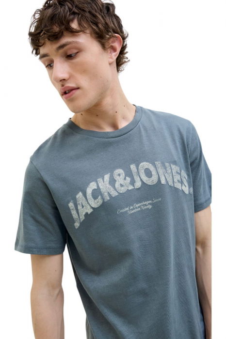 Tricou JACK &JONES Almeria Bold Branding - 12276962-Stormy Weather [3]