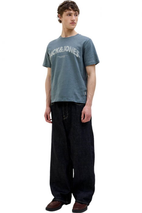 Tricou JACK &JONES Almeria Bold Branding - 12276962-Stormy Weather [4]