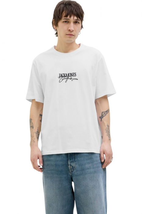 Tricou JACK &JONES Almeria Branding - 12276784-Bright White [1]