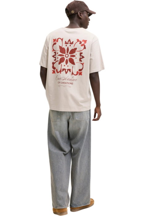 Tricou JACK &JONES Art Print SS - 12288095-Moonbeam [2]