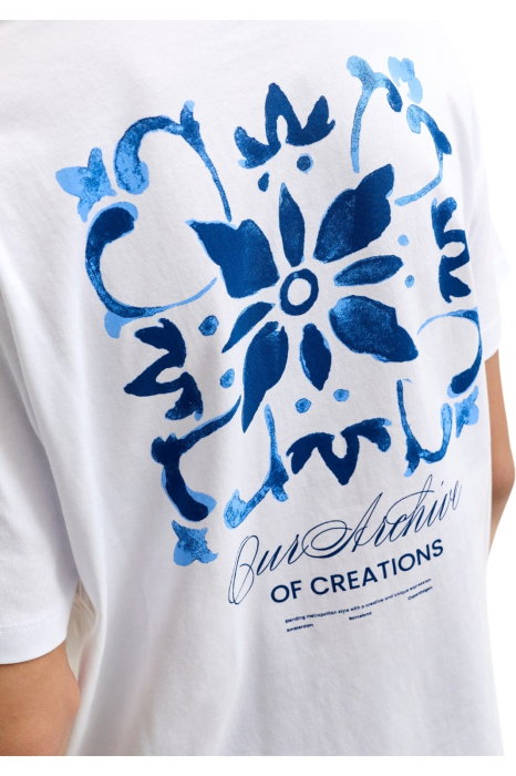 Tricou JACK &JONES Art Print SS JNR - 12289921-Bright White [3]