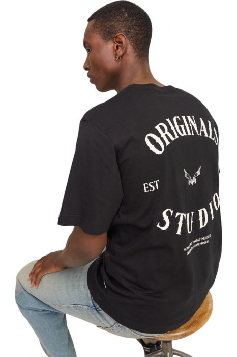 Tricou JACK &JONES Austin Font - 12277896-Black [2]