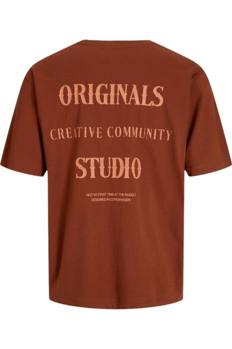 Tricou JACK &JONES Austin Font - 12277896-Brandy [6]