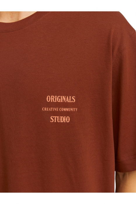 Tricou JACK &JONES Austin Font - 12277896-Brandy [4]