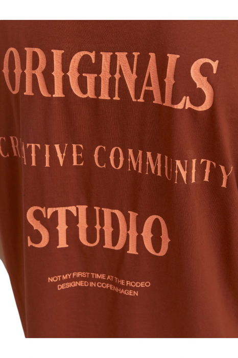 Tricou JACK &JONES Austin Font - 12277896-Brandy [3]