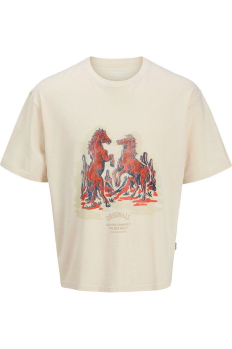 Tricou JACK &JONES Austin Rodeo - 12277897-Ecru [1]