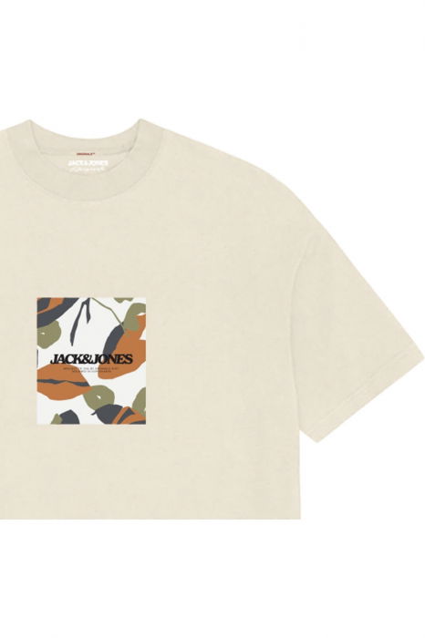Tricou JACK &JONES Avira AOP Crew - 12281811-Antique White [3]