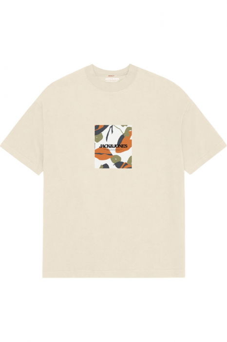 Tricou JACK &JONES Avira AOP Crew - 12281811-Antique White [1]