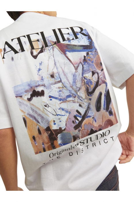 Tricou JACK &JONES Brooklyn Graphic Back - 12262503-Bright White [3]