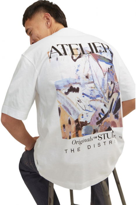 Tricou JACK &JONES Brooklyn Graphic Back - 12262503-Bright White [5]