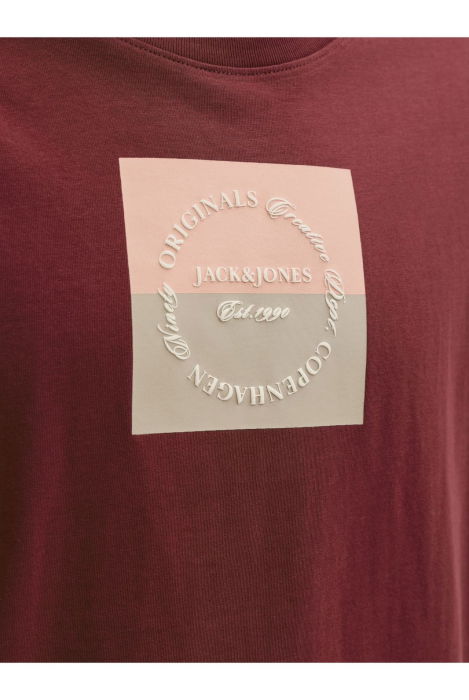 Tricou JACK &JONES Catskills Square Branding - 12290856-Cabernet [3]