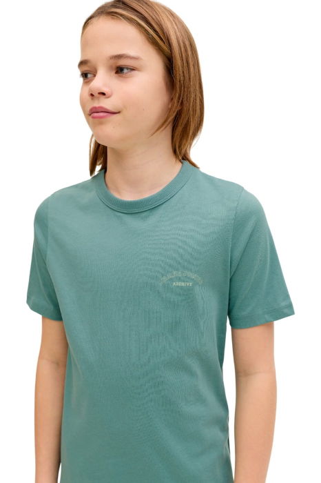 Tricou JACK &JONES College Logo Crew Neck JNR - 12289949-Mineral Blue [5]