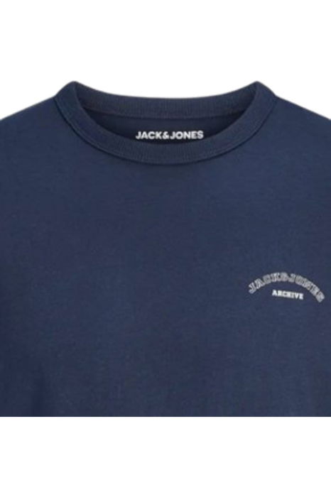Tricou JACK &JONES College Logo PLS - 12295976-Navy Blazer [4]