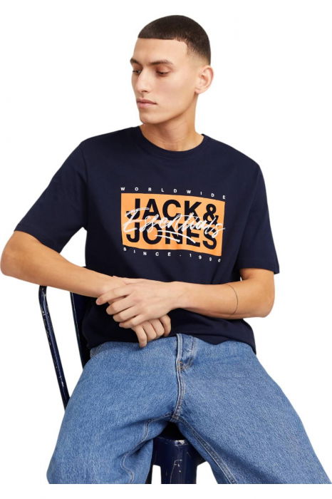 Tricou JACK &JONES Colton - 12268439-Sky Captain [3]