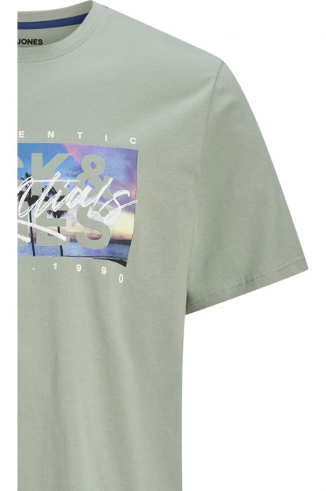 Tricou JACK &JONES Colton Photoprint - 12268438-Iceberg Green [3]