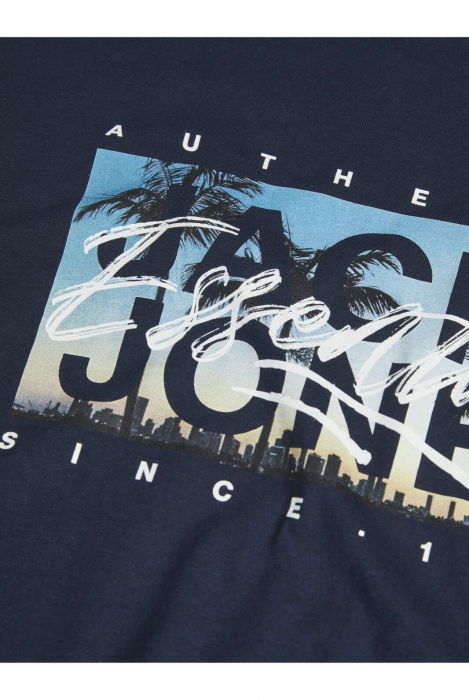 Tricou JACK &JONES Colton Photoprint - 12268438-Sky Captain [2]